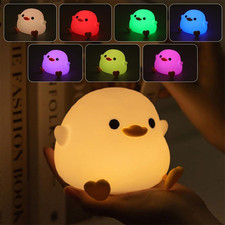 Dodo Duck Night Light, LED Cute Silicone Dimmable Nursery Lamp, Touch Sensor Lam