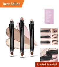Elegant Cream Eyeshadow Sticks - 3PCS Matte  Shimmer, Perfect for Mature Skin