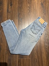 Vintage Levi s 512 Slim Fit Tapered Leg Light Wash Mom Jeans 90s Size 7 S USA