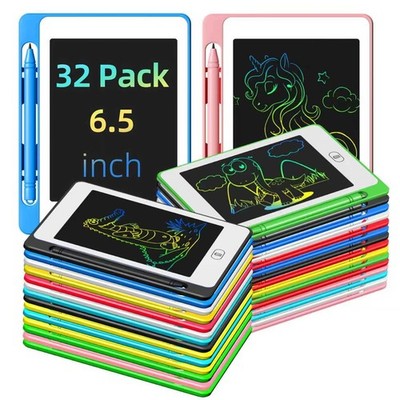 LCD Writing Tablet for Kids, 6.5 Inch Colorful Doodle Board Drawing 32 Pack