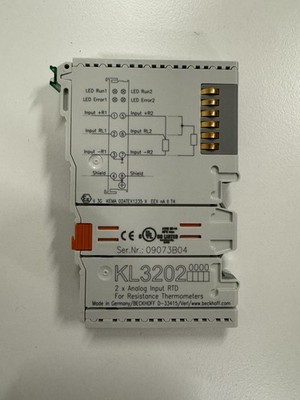 Beckhoff KL3202 2-Kanal RTD Eingangsklemme Prof. ausgebaut startup garantie