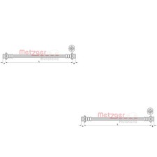 2x METZGER Bremsschlauch hinten für Nissan Qashqai II J11 J11_ Renault