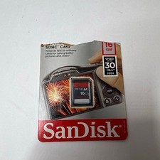 SanDisk Ultra 16GB SDHC Class 10 UHS-I Memory Card 30MB/s Open Box