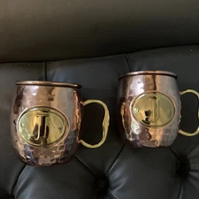 Godinger Silver Art Co. Moscow Mule - Letter J  Beer Mug  Set Of 2