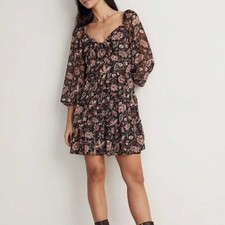Madewell Amalia Tiered Floral Mini Dress XS