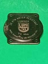 Luminox 3000 caseback plate, inc. new o ring good condition sligh fits 43mm case