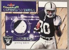 2002 Fleer Dressed to Thrill Jerry Rice Game Used Patch (Vg+)