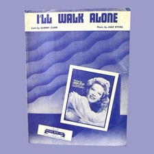 I’ll Walk Alone Vintage Sheet Music Dinah Shore Sammy Cahn Jule Styne WWII 1944