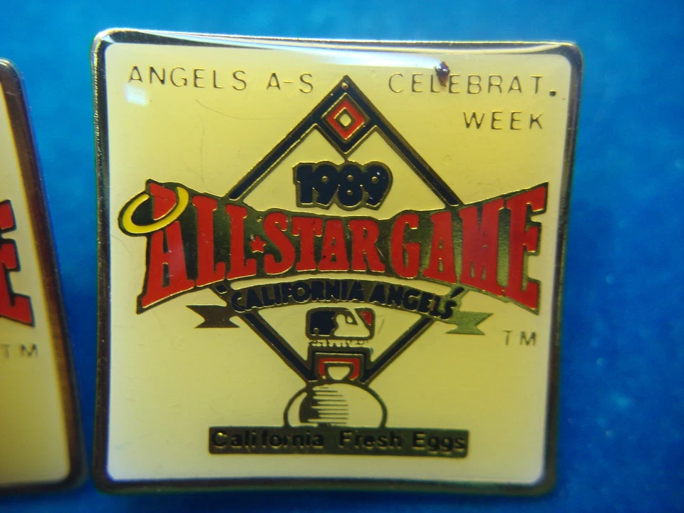1989 MLB ALL STAR GAME - HOSTED BY CALIFORNIA ANGELS - 3 NEVER WORN LAPEL PINS - Image 3 of 4