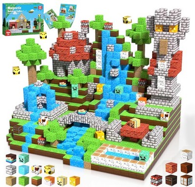 ToyUnited Magnetbausteine - 150 Stück Waldmotiv Magnetbausteine Fliesen