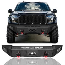 Gng Fits 2017-2020 Ford F150 Svt Raptor Steel Front Bumper With Led Headlight