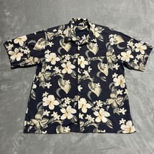 ARROW Mens Tropical Floral Short Sleeve Button Up Shirt Size Large