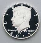 2015-S Proof Silver Kennedy Half Dollar 90% USA .900 Cameo San Francisco