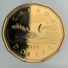 1998 Canada One 1 Dollar Loonie Coin KM# 186 Proof-like From Set KK072