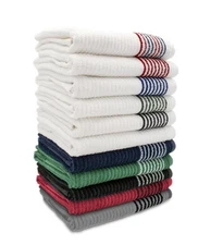 Tour Caddy Golf Towel 44” X 22” White/Blue Stripes Authentic Wincraft Super Gym