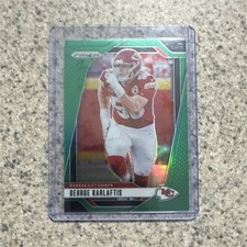 2024 Panini Prizm Green Prizm George Karlaftis #142 Kansas City Chiefs Football