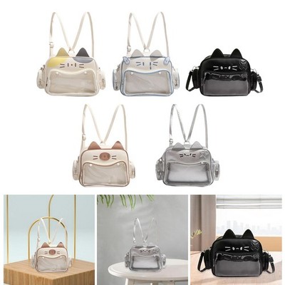 Cat Ita Bag Damen Schultertasche für Pin Display Anime Display