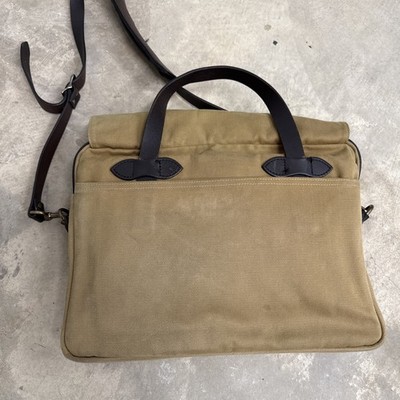 Filson Canvas Crossbody Computer Bag | Style 256 | Tan | Made in