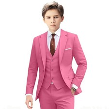 Suits for Boy Slim Fit Formal Dress Outfit Toddler Suit Blazer Vest Pants Kid...