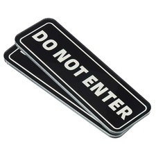 Do Not Enter Sign, 2pcs Acrylic 6"x2" Information Holder Sticker Sign