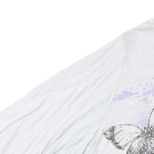 Next Women's Grey Asymmetrical Top 18 Butterfly Sequin - Picture 9 of 12