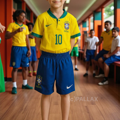 NIKE JERSEY KIT TRIKOT + HOSE BRASILIEN  HOME 2022 GR. 128 - 134  #10 NEYMAR JR.