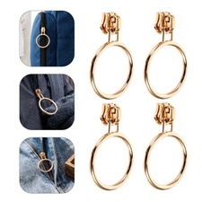 10Pcs Reusable Golden Zinc Alloy Zipper Pull Replacement Kit for Luggage Repair
