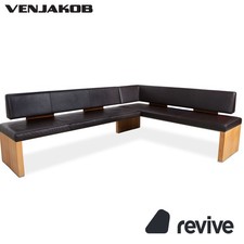 Venjakob Leder Holz Sitzbank Braun Dunkelbraun Esszimmer