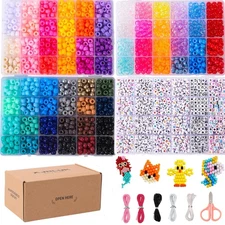 Pony Bead Bracelet Making Kit, 72 Colors 6x9mm Craft Kit for Friendship Jewel...