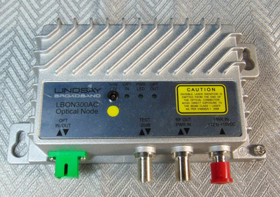 Lindsay Broadband LBON300AC Optical Node Fiber to RF CATV   New Open Box Tested