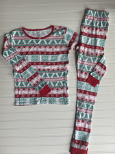 Carter's Girls Kid 2 Piece Shirt Pants Christmas Pajamas - Size 14