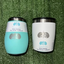 PAIR Brand New TOADFISH NON-TIPPING 10OZ WINE/ROCKS TUMBLERS Stainless