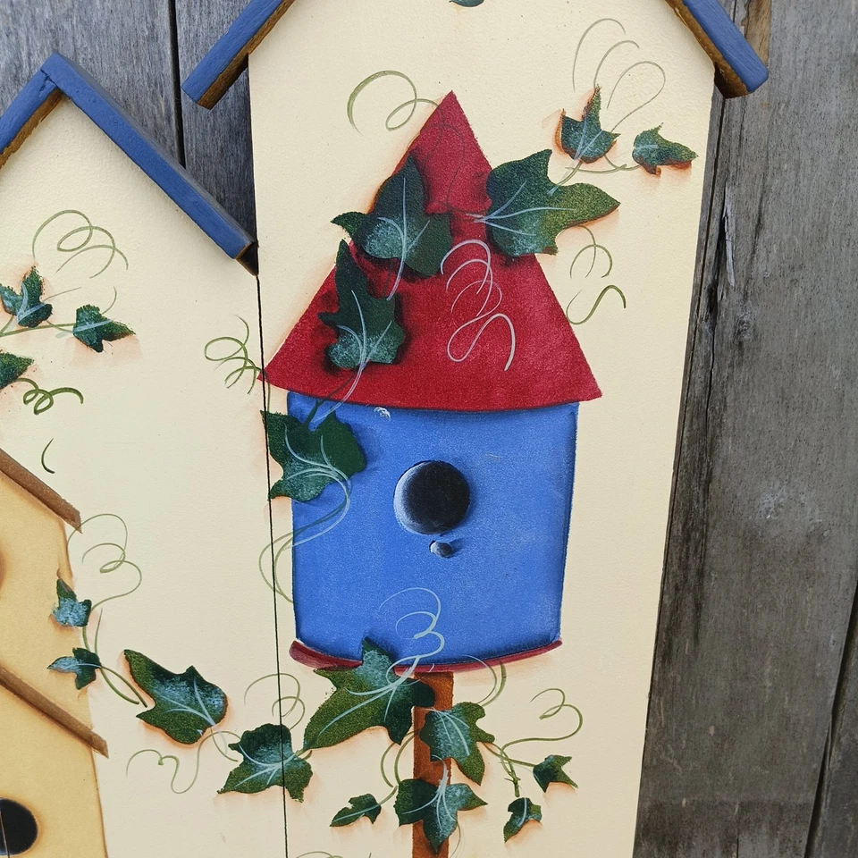 HAND MADE/PAINTED solid wood Winter DECOR mid centuryRARE UNUSED 1-of a kind. da - Image 3 of 4