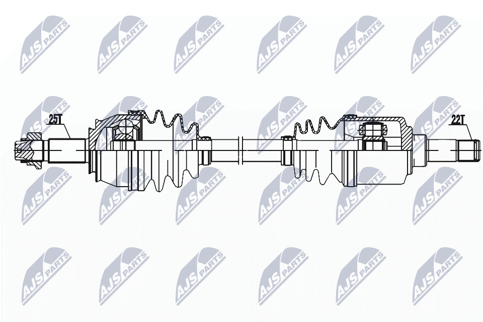 DRIVE SHAFT NPW-FT-075 FOR FIAT FORD 312 A2.000 0.9L 2cyl 500199B1/312B1.000 KA - Image 7
