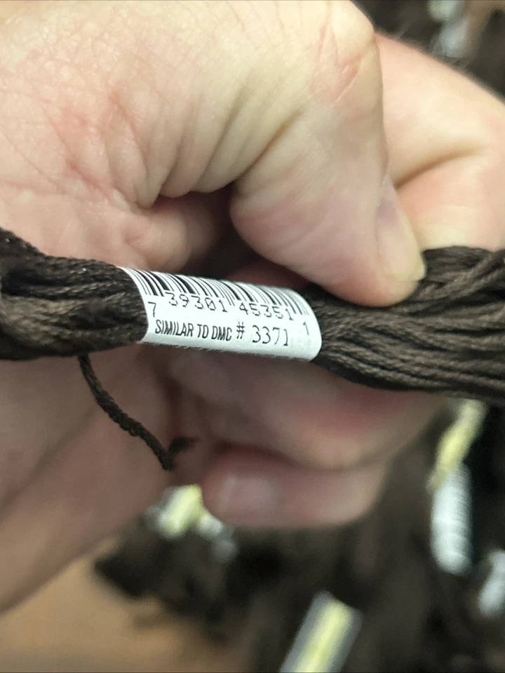 Over 150 Embroidery Floss All The Same Color, Black Brown Equivalent To DMC 3371 - Image 3 of 3