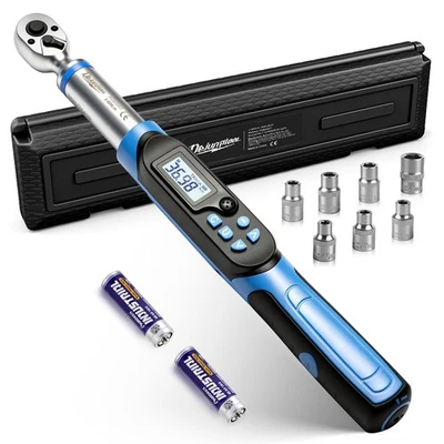3/8" Dr Calibrated Digital Electronic Torque Wrench Tool 3 - 60 N.m w/Battery - Image 1 of 4