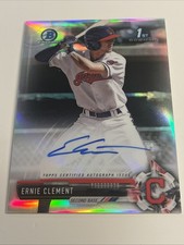 2017 Bowman Chrome 1st Bowman Ernie Clement  /499 On Card Auto Indians Blue Jays