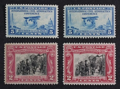 CKStamps: US Stamps Collection Scott#650 Mint 1NH 1H OG #651 NH OG