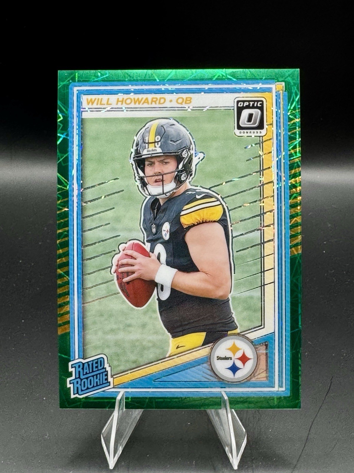 2025 Panini Donruss Optic - Rated Rookie Will Howard #233 Green Velocity