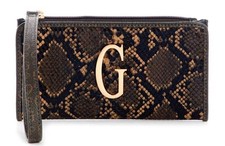 NEW GUESS Women's Ellensburg Snakeskin Embossed Wristlet Wallet Clutch Bag