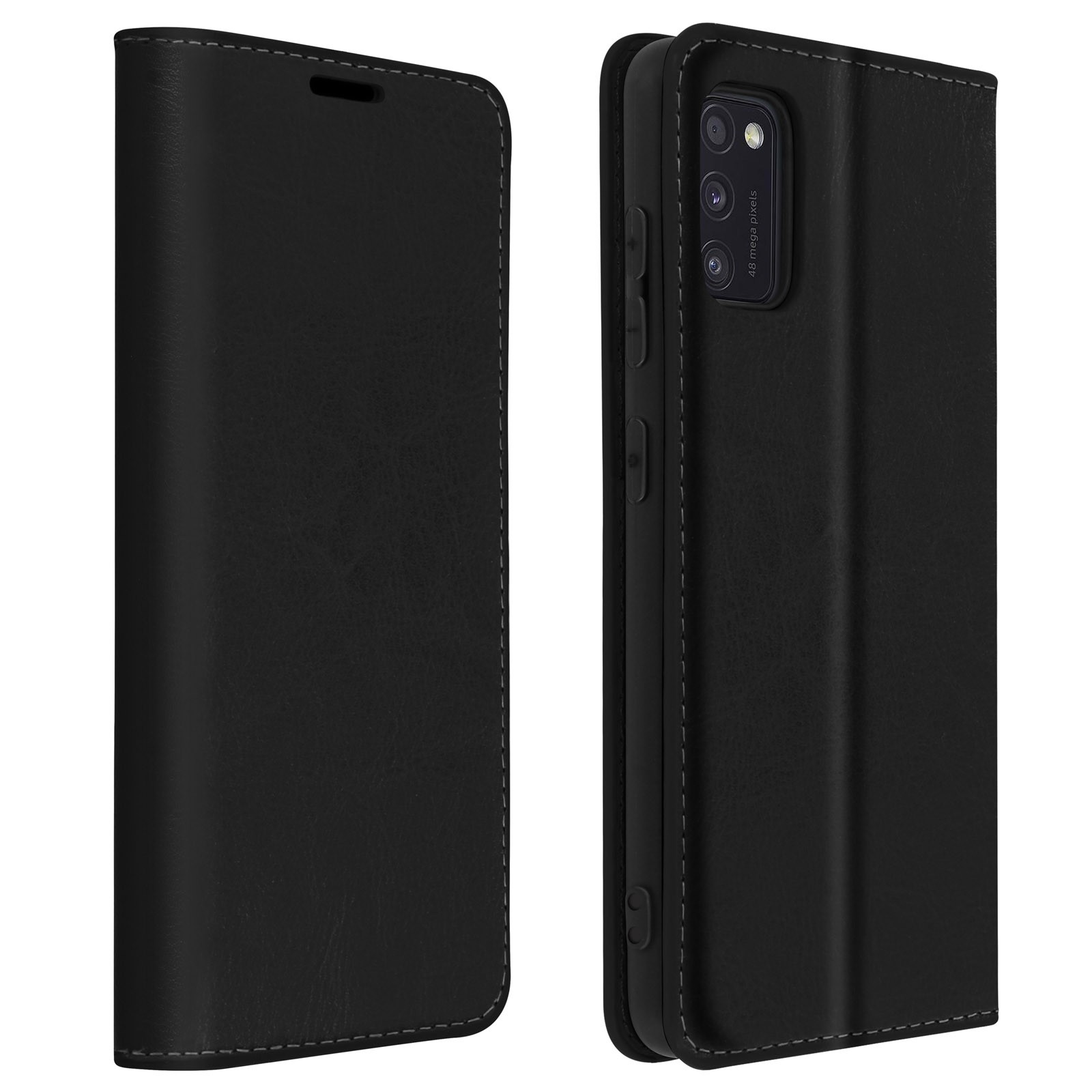 Funda Galaxy A41 étui cuir portefeuille avec porte-carte et support antichoc