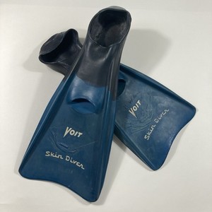 Voit Swimming Fins A11 Blue Medium Skin Diver BLEM AMF Vintage Swim WJ Rubber