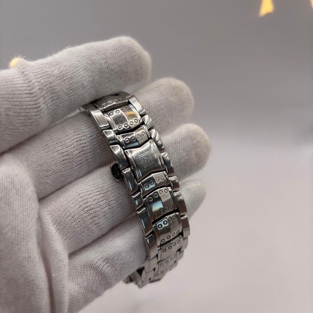 Fendi Men’s Quartz Watch 35mm Silver Gold Leather Used thumbnail 11