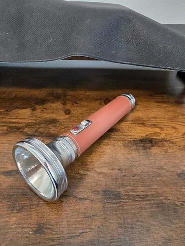 Tiger Head Brand Leather-Clad Flashlight Sundance Vintage Collectible