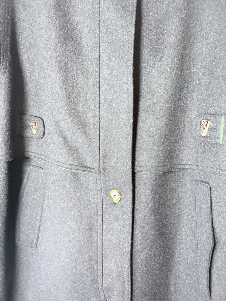 Steinbock длинное пальто женщин серый шерсти кашемир Гималаи Лоден Австрия винтажный - Изображение 2 из 4