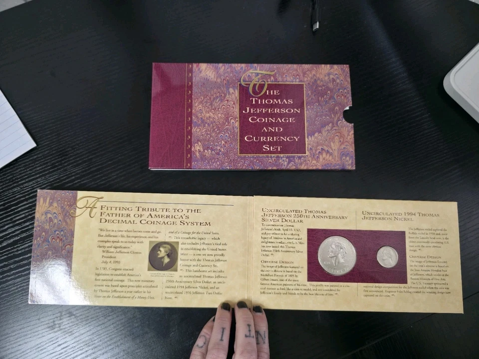 1993 Thomas Jefferson Coinage and Currency Set Uncirculated - Image 3 of 4