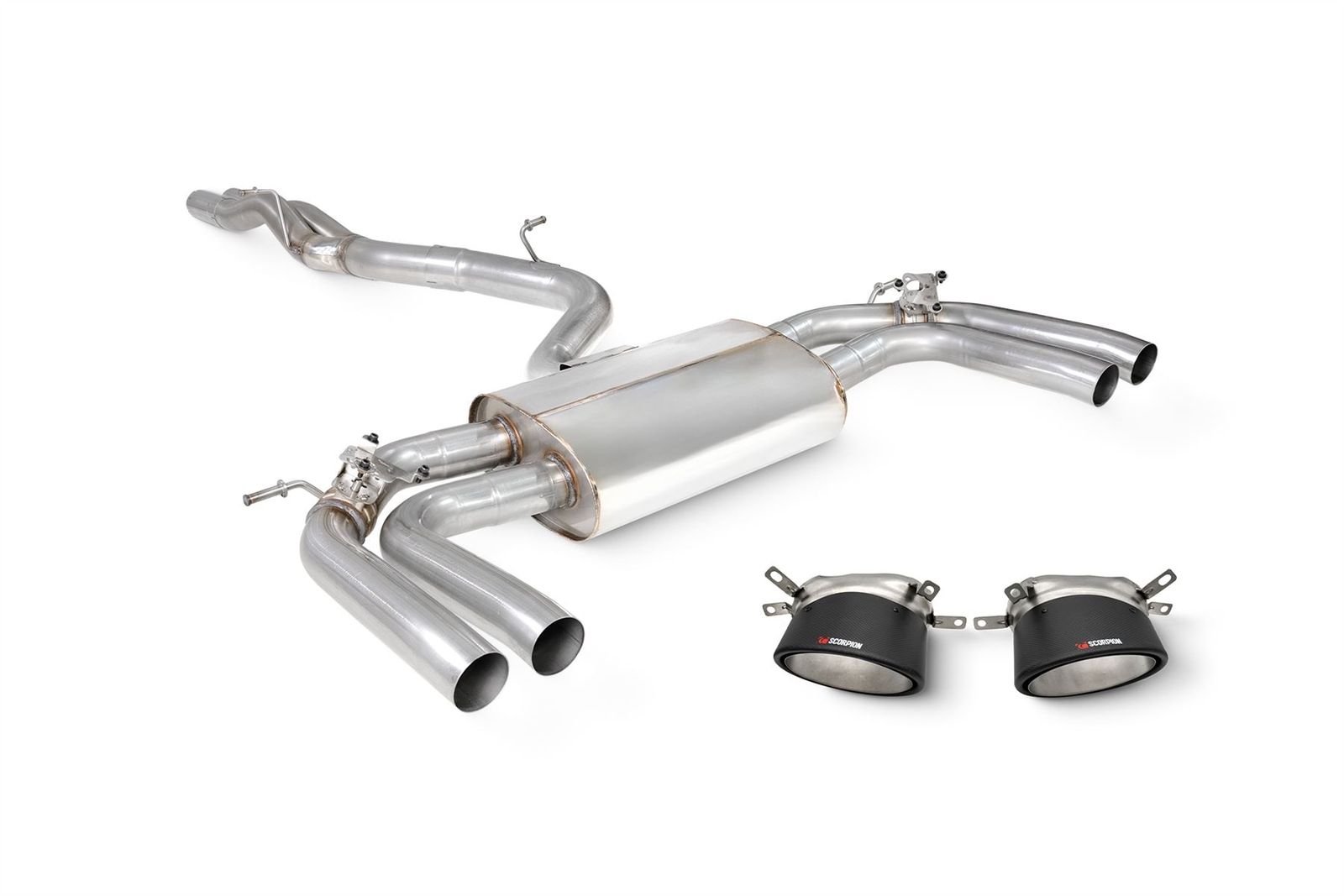 Scorpion Exhaust No-Res Cat/GPF Sys With Electric Valves Audi RS3 8Y Salon 21-26