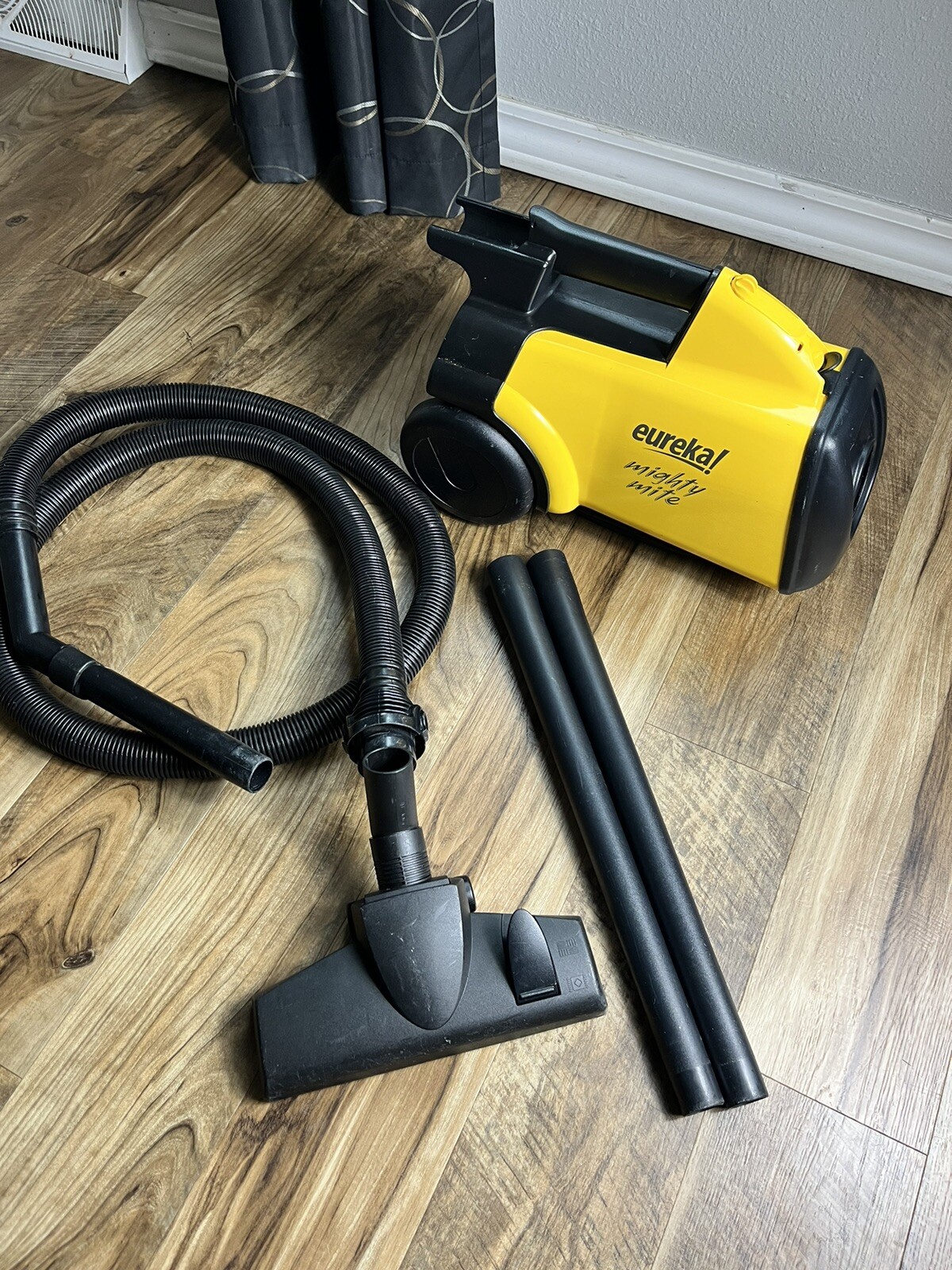 Eureka Mighty Mite Yellow 3670G4 Canister Vacuum w/ Hose, Wand + Floor