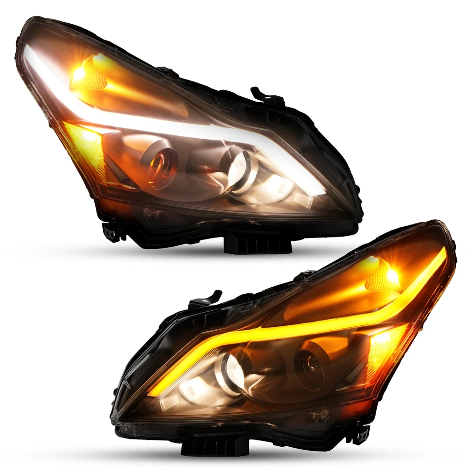 For Infiniti G37/G25/Q40 Sedan 2010-13 15 Sequential LED Projector Headlight DRL - Image 3 of 4