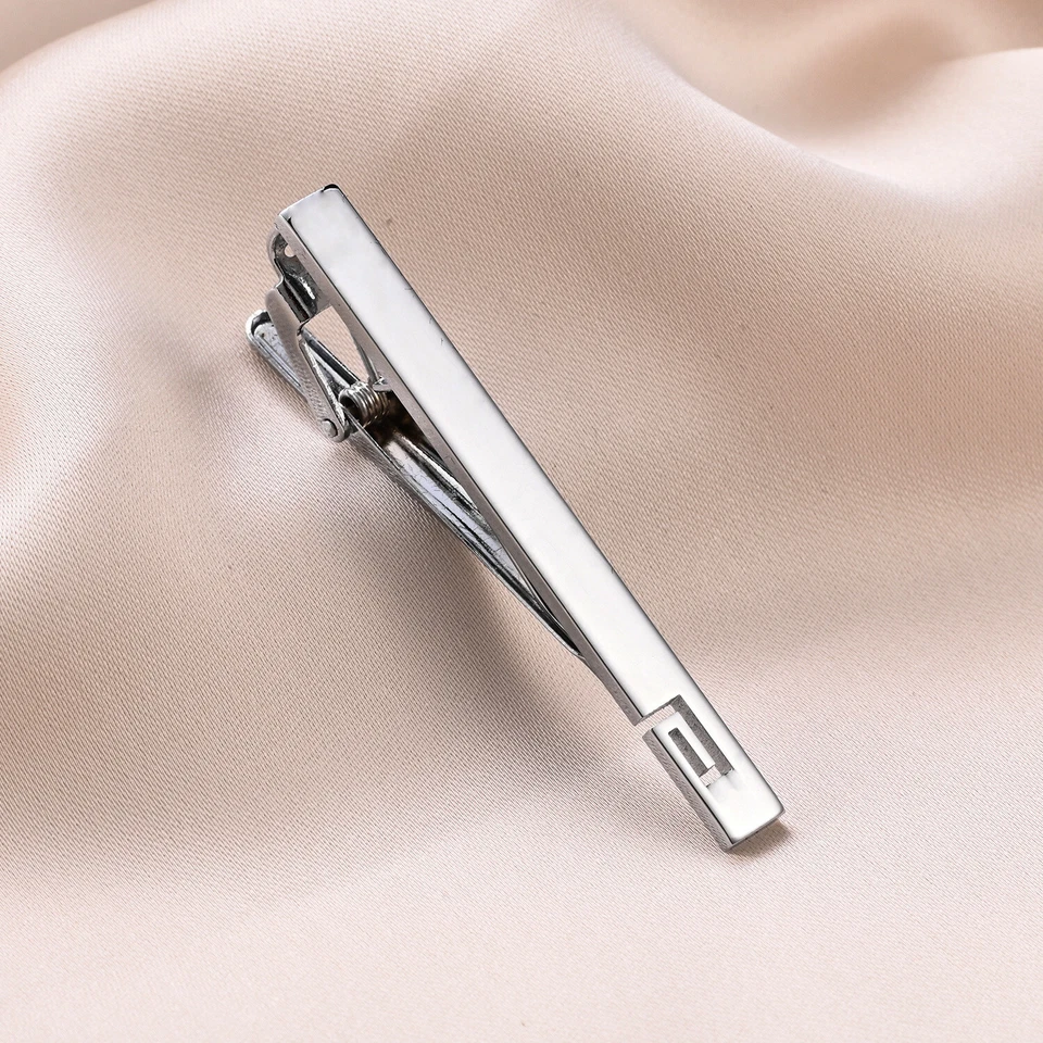 4pcs Tie Clips for Men Classic SImple Mens Tie Bar Set for Regular Ties Box Gift - Image 3 of 4